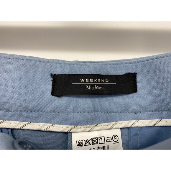 MaxMara Amati Cropped Stretch Pants in Sky Blue - Picture 4 of 9